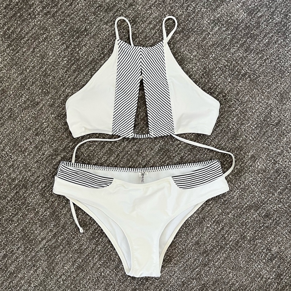 White Halter Neck Bikini